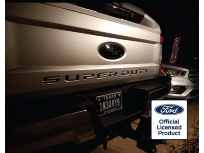 Tailgate Insert Letters; Matte Black (17-19 F-350 Super Duty)