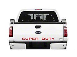 Tailgate Insert Letters; Red (11-16 F-350 Super Duty)