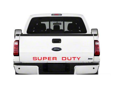 Tailgate Insert Letters; Red (11-16 F-350 Super Duty)