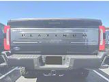 Tailgate Insert Letters; Reflective Black Topo (23-25 F-350 Super Duty Platinum)