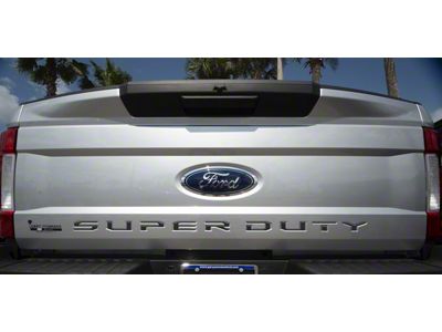 Tailgate Insert Letters; Reflective Gloss Black (17-19 F-350 Super Duty)