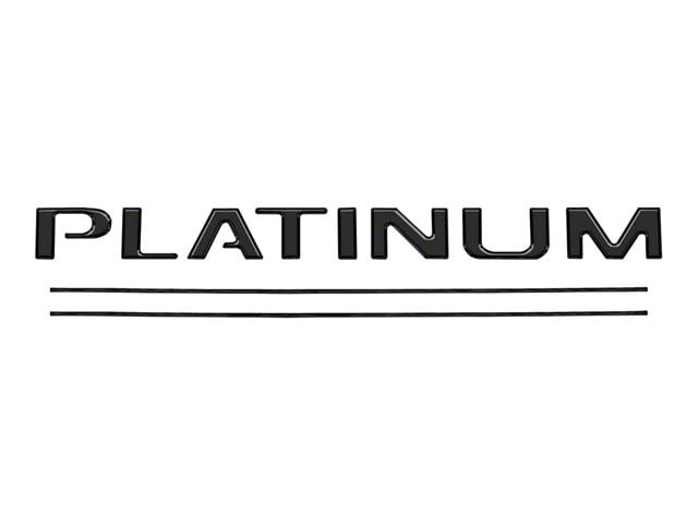 Tailgate Insert Letters; Reflective Gloss Black (17-19 F-350 Super Duty Platinum)