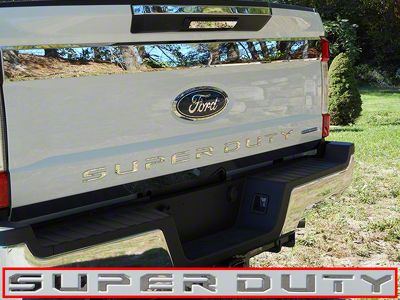 Tailgate Insert Letters; Stainless Steel (17-19 F-350 Super Duty)