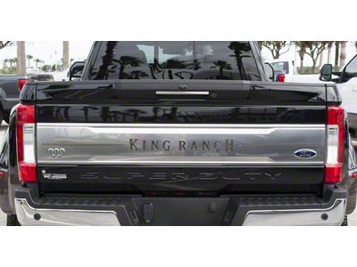 Tailgate Insert Letters; Stone Gray (17-19 F-350 Super Duty King Ranch)
