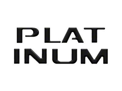 Tailgate Letter Inserts; Gloss Black (23-24 F-350 Super Duty Platinum)