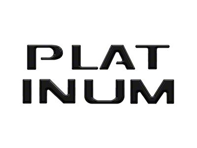 Tailgate Letter Inserts; Gloss Black (23-25 F-350 Super Duty Platinum)