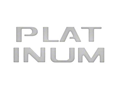 Tailgate Letter Inserts; Iconic Silver (23-24 F-350 Super Duty Platinum)