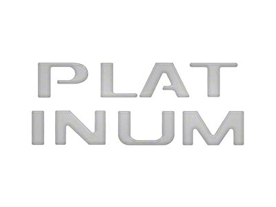 Tailgate Letter Inserts; Iconic Silver (23-25 F-350 Super Duty Platinum)