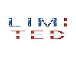 Tailgate Letter Overlays; American Flag (23-25 F-350 Super Duty Limited)