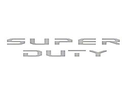 Tailgate Letter Overlays; Liquid Chrome (23-25 F-350 Super Duty King Ranch, Platinum)