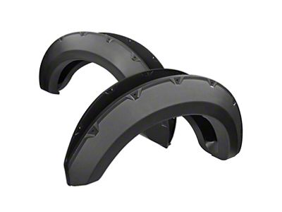 Terrain Fender Flares; Smooth Matte Black (17-19 F-350 Super Duty SRW)