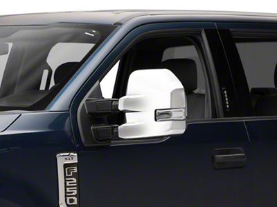 Putco Towing Mirror Covers; Chrome (17-24 F-350 Super Duty)