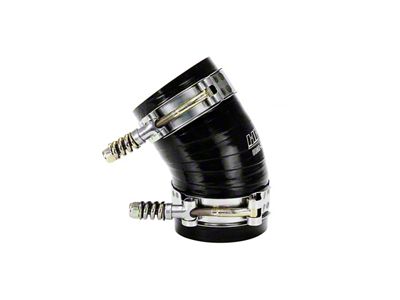 Turbo Outlet Silicone Boot Hose with Clamps; Black (05-07 6.0L Powerstroke F-350 Super Duty)