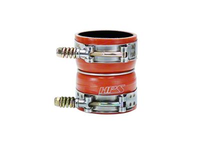 Turbo Outlet Silicone Boot Hose with Clamps; Orange (08-10 6.4L Powerstroke F-350 Super Duty)