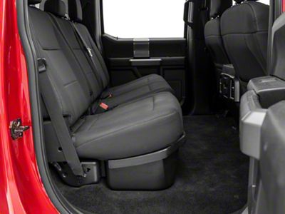 Underseat Storage with Lockable Lid; Black (17-25 F-350 Super Duty SuperCrew)