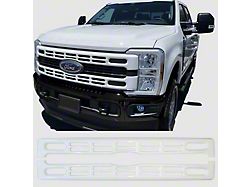 Upper Grille Overlay; Armor Coated (23-26 F-350 Super Duty XL, XLT)