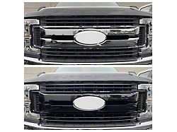 Upper Overlay Grille; Black (20-22 F-350 Super Duty)