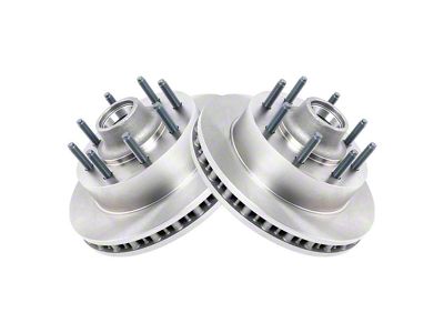 Vented 8-Lug Rotors; Front Pair (03-04 2WD F-350 Super Duty SRW w/ 4-Wheel ABS)