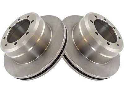 Vented 8-Lug Rotors; Rear Pair (05-12 F-350 Super Duty DRW)