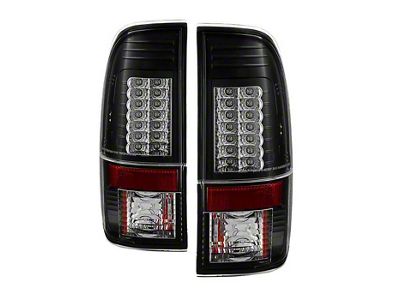 Version 2 LED Tail Lights; Black Housing; Clear Lens (11-16 F-350 Super Duty)