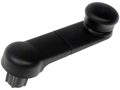 Window Crank Handle; Front and Rear; Left and Right; Black; With Black Knob (11-16 F-350 Super Duty)