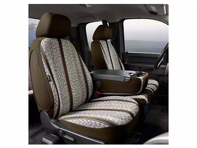 Fia Wrangler Series Front Seat Covers; Brown (17-25 F-350 Super Duty w/ Bench Seat)