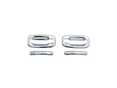 Door Handle Covers without Passenger Keyhole; Chrome (11-16 F-350 Super Duty Regular Cab, SuperCab)