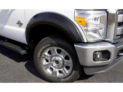 Elite Series Extra Wide Style Fender Flares; Front and Rear; Textured Black (17-22 F-350 Super Duty SRW)