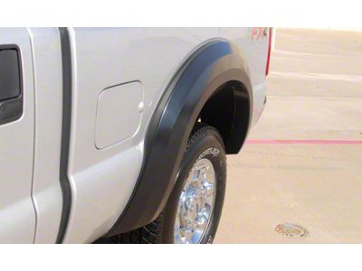 Elite Series Extra Wide Style Fender Flares; Rear; Smooth Black (11-16 F-350 Super Duty SRW)