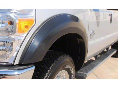 Elite Series Extra Wide Style Fender Flares; Front and Rear; Textured Black (11-16 F-350 Super Duty SRW)