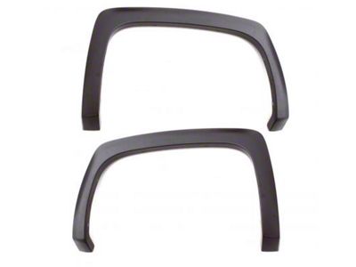 Elite Series Sport Style Fender Flares; Rear; Smooth Black (17-22 F-350 Super Duty SRW)