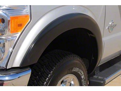 Elite Series Sport Style Fender Flares; Front; Smooth Black (11-16 F-350 Super Duty)