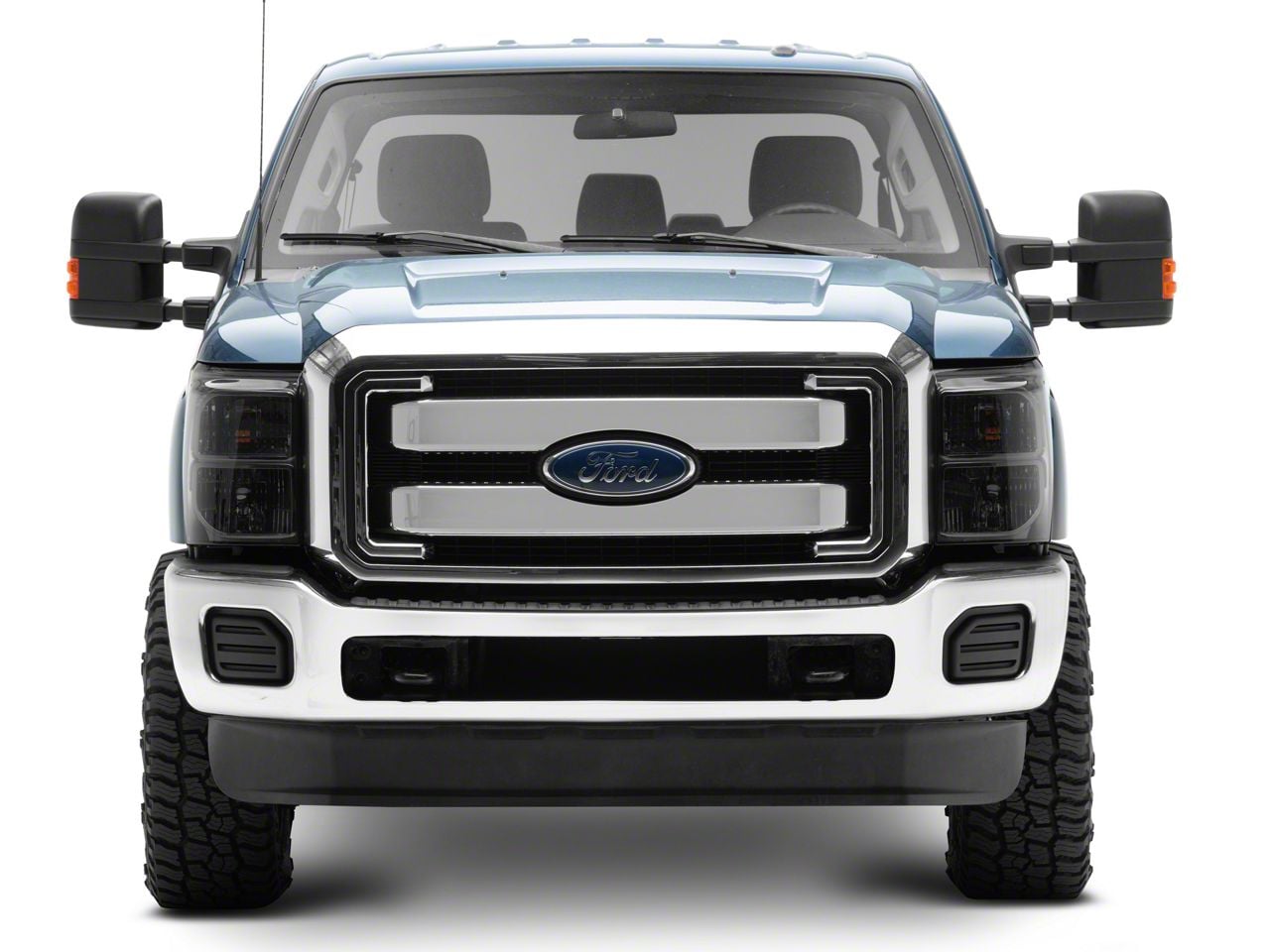 thumbnail image 2 of Chrome Housing Headlights For 2011-2016 Ford Super Duty – Amber Corner, Halogen 2 of 3