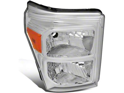 OE Style Headlight; Chrome Housing; Clear Lens; Passenger Side (11-16 F-350 Super Duty)