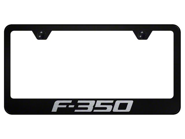 F-350 Laser Etched License Plate Frame (Universal; Some Adaptation May Be Required)