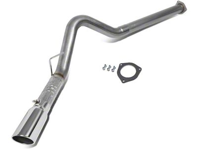 Muffler Catback Exhaust System; Single Tip; Stainless Steel (11-14 6.7L F-350 Super Duty SuperCab w/ 6-3/4-Foot Bed)