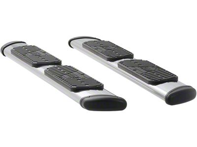 Regal 7-Inch Oval Side Step Bars; Polished Stainless (17-25 F-350 Super Duty SuperCab)