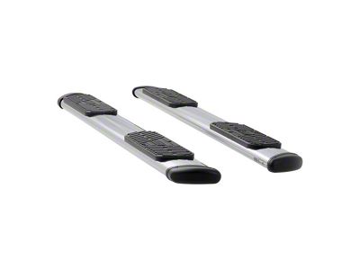 Regal 7-Inch Wheel-to-Wheel Oval Side Step Bars; Polished Stainless (11-25 F-350 Super Duty Regular Cab w/ 8-Foot Bed)