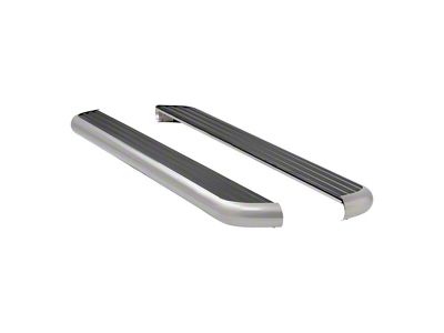 MegaStep 6.50-Inch Running Boards without Mounting Brackets; Polished Stainless (99-25 F-350 Super Duty SuperCab w/ 6-3/4-Foot Bed; 17-25 F-350 Super Duty Regular Cab w/ 8-Foot Bed)