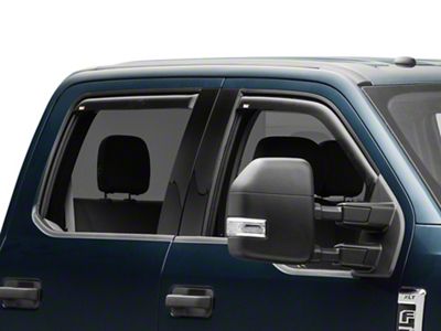 In-Channel Window Deflectors; Front and Rear; Smoke (17-24 F-350 Super Duty SuperCrew)