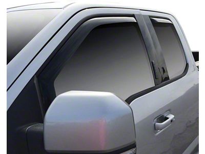 In-Channel Window Deflectors; Front and Rear; Smoke (17-24 F-350 Super Duty SuperCab)