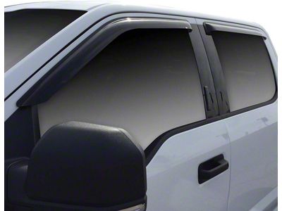 Tape-On Window Deflectors; Front and Rear; Smoke (17-25 F-350 Super Duty SuperCrew)