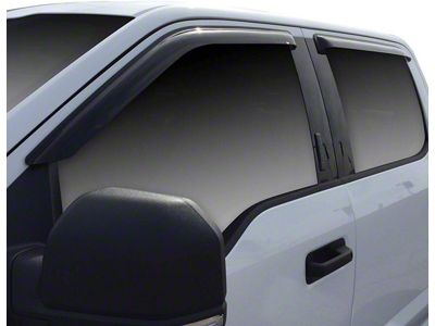 Tape-On Window Deflectors; Front and Rear; Smoke (17-24 F-350 Super Duty SuperCrew)