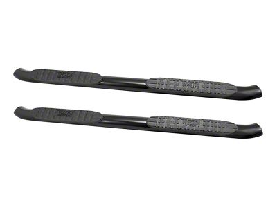 Pro Traxx 4-Inch Oval Side Step Bars; Black (17-25 F-350 Super Duty SuperCab)