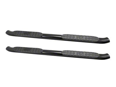 Pro Traxx 4-Inch Oval Side Step Bars; Black (17-25 F-350 Super Duty SuperCrew)