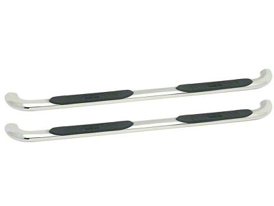 Platinum 4-Inch Oval Side Step Bars; Stainless Steel (17-25 F-350 Super Duty SuperCrew)