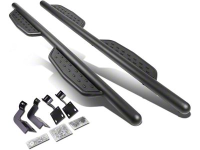 Step Nerf Bar; 3-Inch Round; Extended; Matte Black (11-16 F-350 Super Duty SuperCrew)