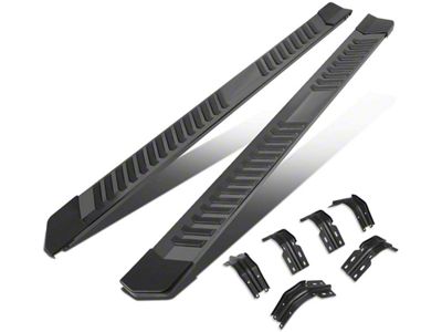 Step Nerf Bar; 6-Inch Flat Board; Black (11-16 F-350 Super Duty SuperCrew)