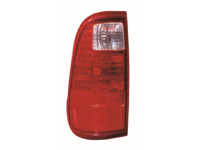 CAPA Replacement Tail Light; Chrome Housing; Red/Clear Lens; Driver Side (11-16 F-350 Super Duty)