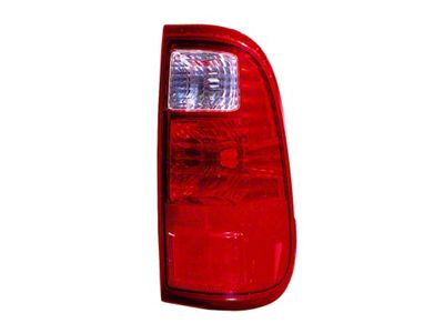 CAPA Replacement Tail Light; Chrome Housing; Red/Clear Lens; Passenger Side (11-16 F-350 Super Duty)